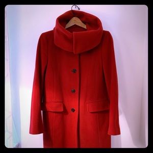 Red wool blend Ann Taylor coat